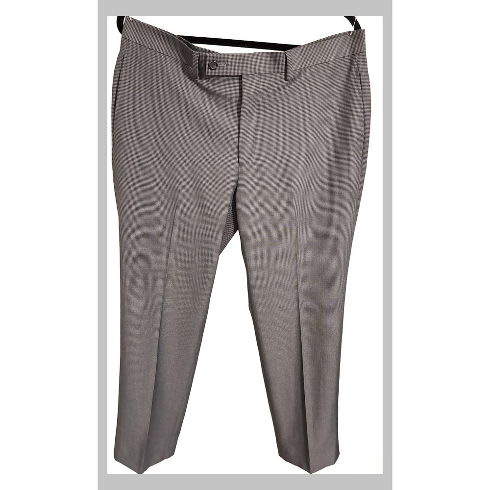 Lauren Ralph Lauren Mens Grey Micro Houndstooth Dress Pants 34W x 32L